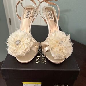 Badgley Mischka Satin Heeled Sandals